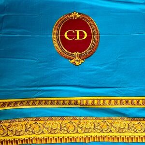 Christian Dior Vintage Sarong Shawl 44" x 60" Cotton Made In Italy